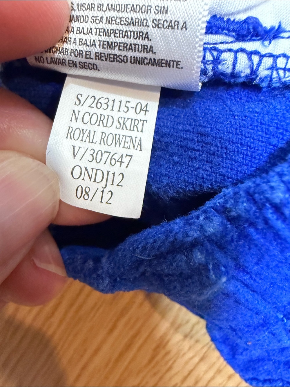 Old Navy Girls 3T Royal Blue Velour Pull On Mini Skirt Stretch Soft Casual Play - Picture 5 of 6